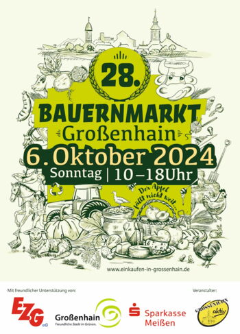 Plakat Großenhainer Bauernmarkt 2024