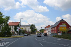 Foto zeigt die Kreuzung Radeburger Platz.
